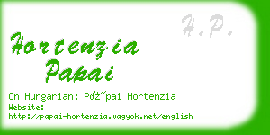 hortenzia papai business card